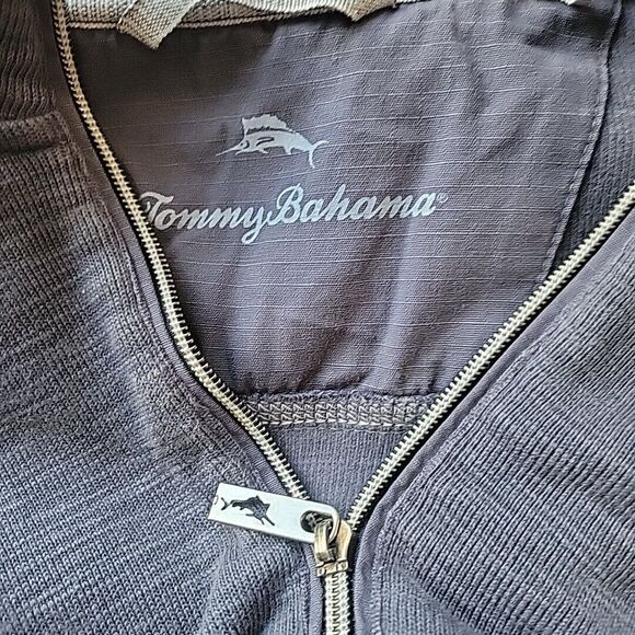 Tommy Bahama Golf 1/4 Zip Pull Over Sweater Performance Dark Blue Mens XL‎ Pima - Picture 8 of 9
